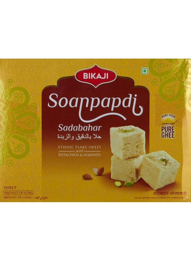 Bikaji Original Soan Papdi - Sada Bahar | Made with Pure Ghee | Vegetarian | Product of India | 200G - Image 1